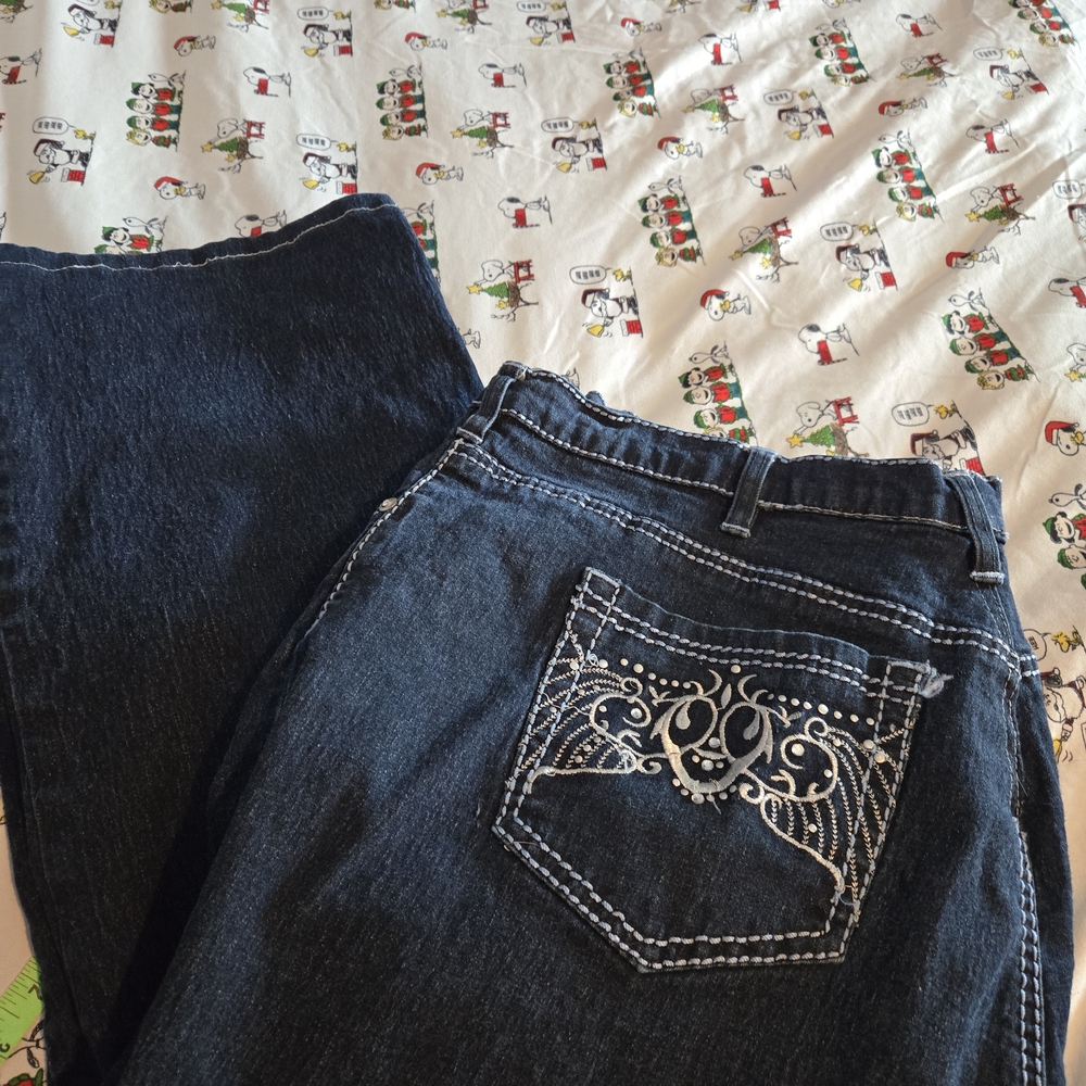 DG2 by Diane Gilman Dark Woman Blue Boot Cut Jeans